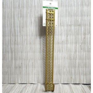 Over The Door Wreath Hanger Hook Metal Gold Tone Floral Decorative 15 inch New